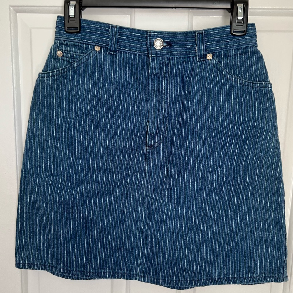 Levi’s multi-color pinstriped mini skirt vintage 11